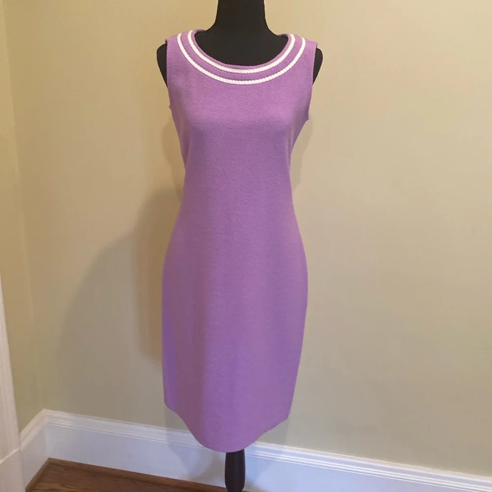 St John Lilac knit sheath dress size 6. Worn once. - Picture 1 of 12
